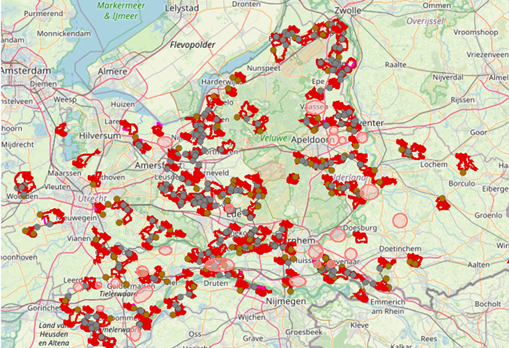 Routekaart Klompenpaden