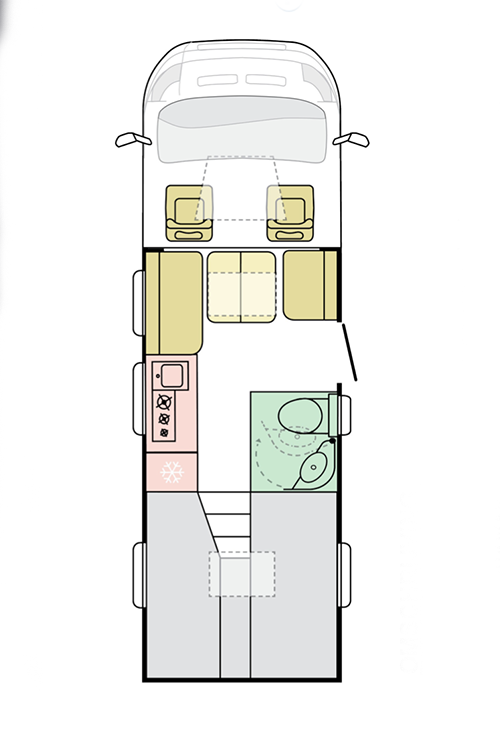 Plattegrond Adria Compact Max DL