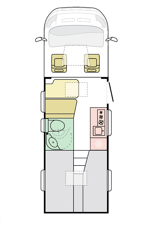 Plattegrond Adria Compact Max SL