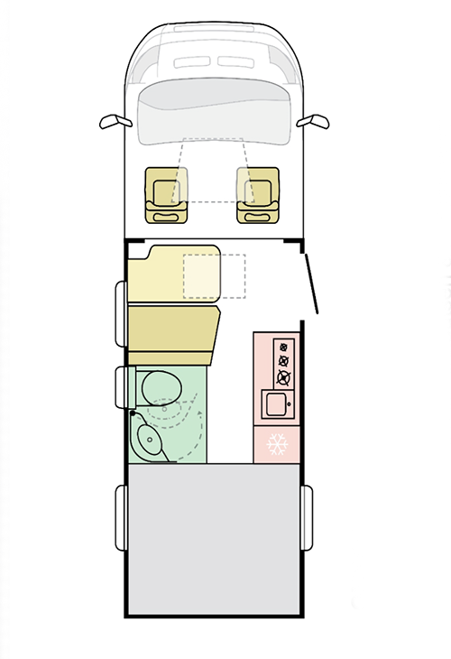 Plattegrond Adria Compact Max SP