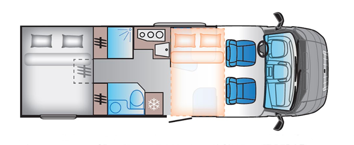 Plattegrond Sun Living S 72SP