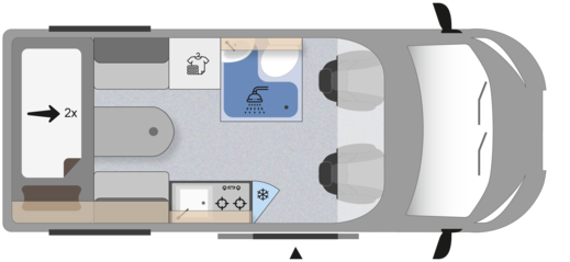 Clever Vans Duo 540 plattegrond