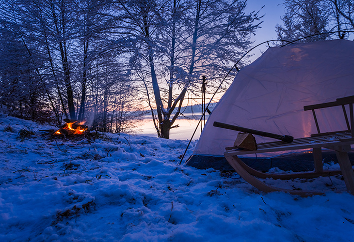 winterkamperen tent