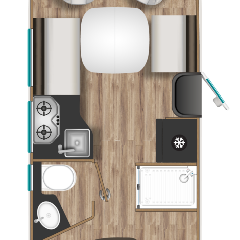 Itineo Cozi PM740 plattegrond dag