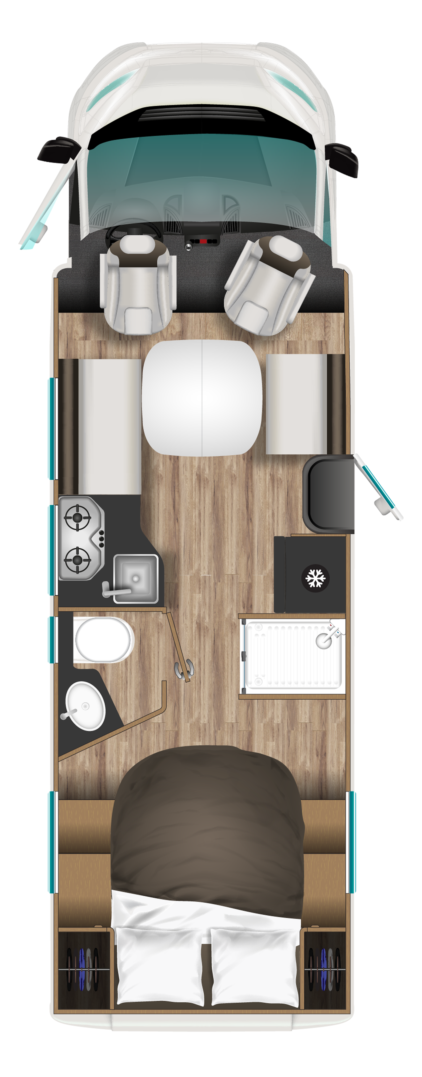 Itineo Cozi PM740 plattegrond dag