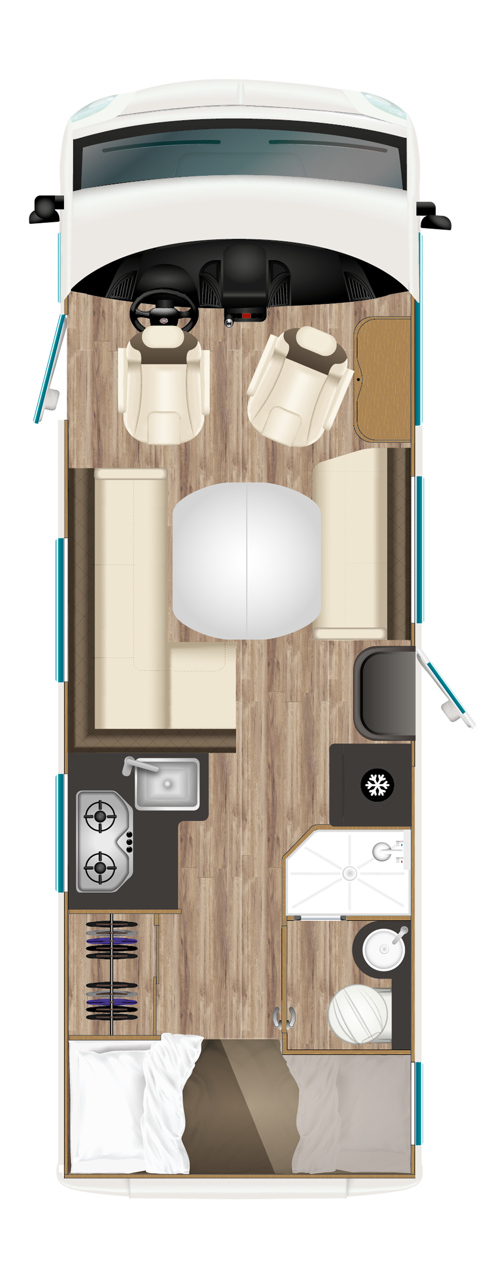 Itineo Familie SBD 700 plattegrond dag